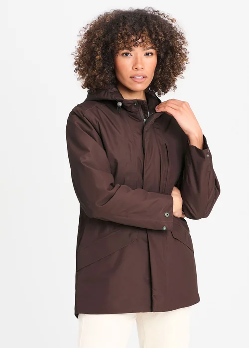 Cotton Traders Dark Chocolate Windmoor Waterproof Jacket - 2XL Image 1
