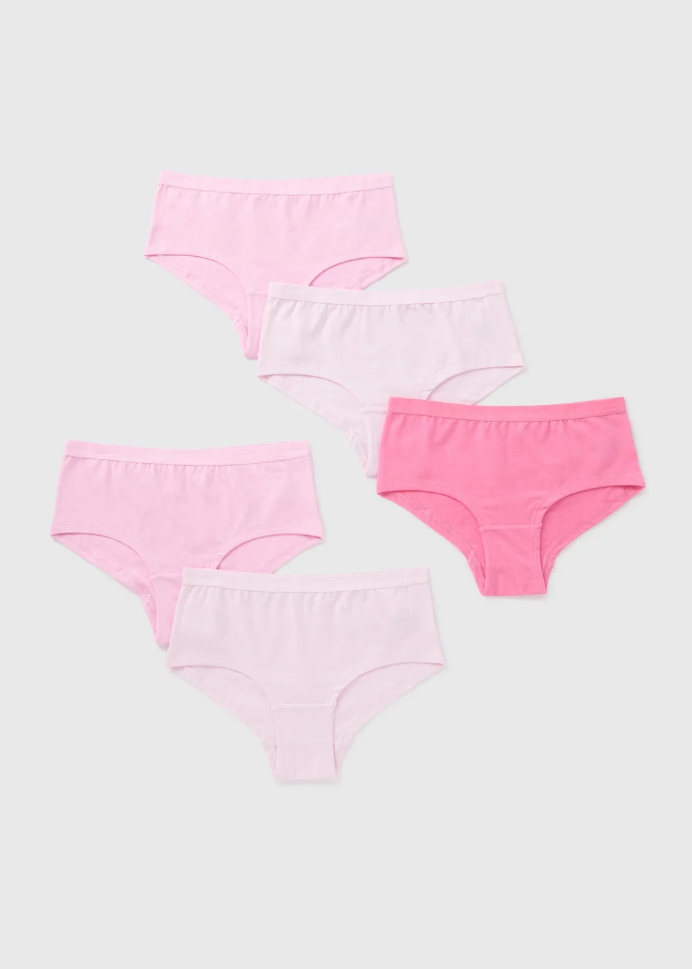5 Pack Girls Pink Knickers (6-13yrs) - Age 6 - 7 Years Image 1