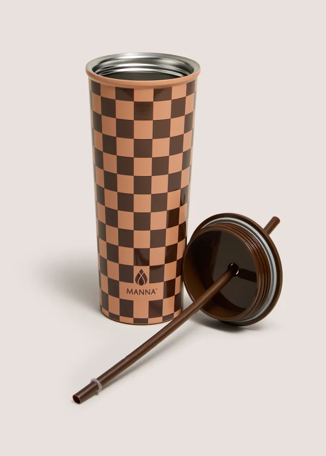 Brown Check Tumbler Bottle