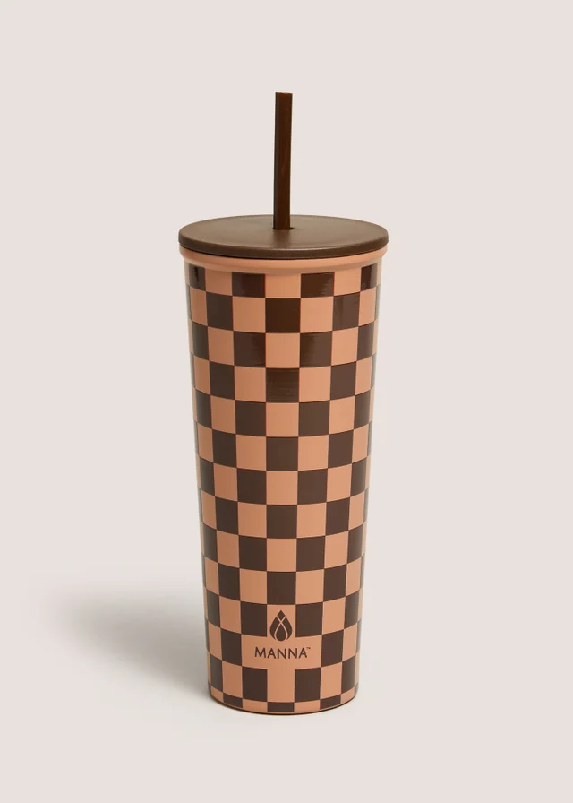Brown Check Tumbler Bottle