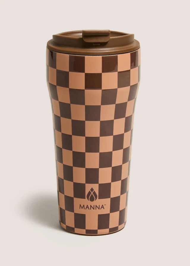 Brown Check Cafe Tumbler Bottle