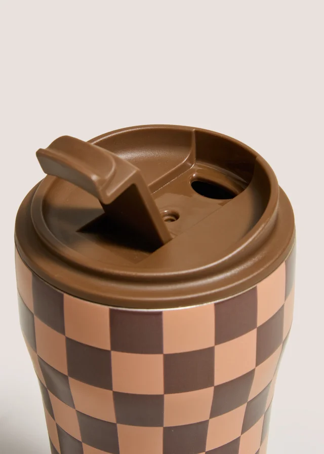 Brown Check Cafe Tumbler Bottle