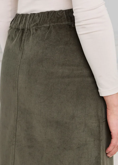 Cotton Traders Dark Forest Stretch Cord Midi Skirt - 20 Image 4