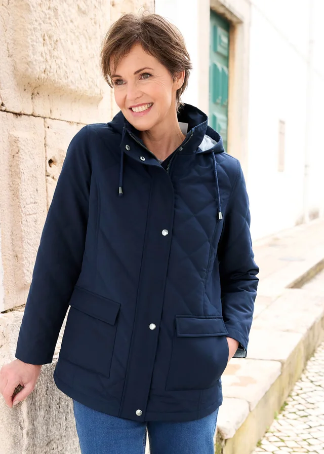 Cotton Traders Navy Showerproof Padded Jacket