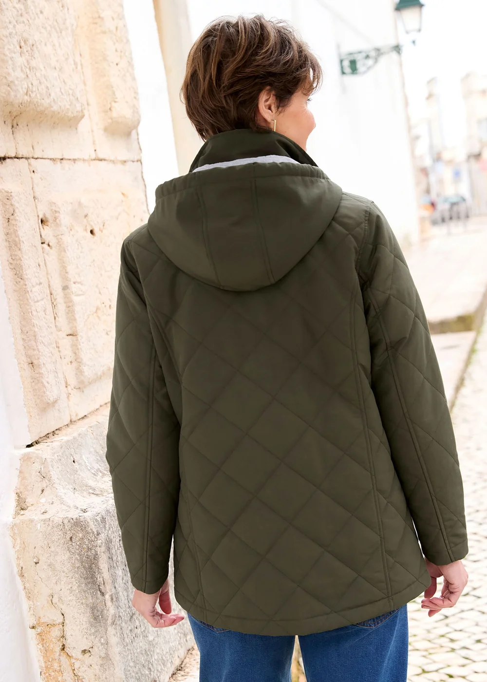 Cotton Traders Deep Khaki Showerproof Padded Jacket - 24 Image 3