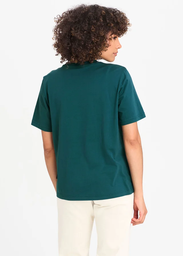 Cotton Traders Dark Teal Crew Neck T-Shirt