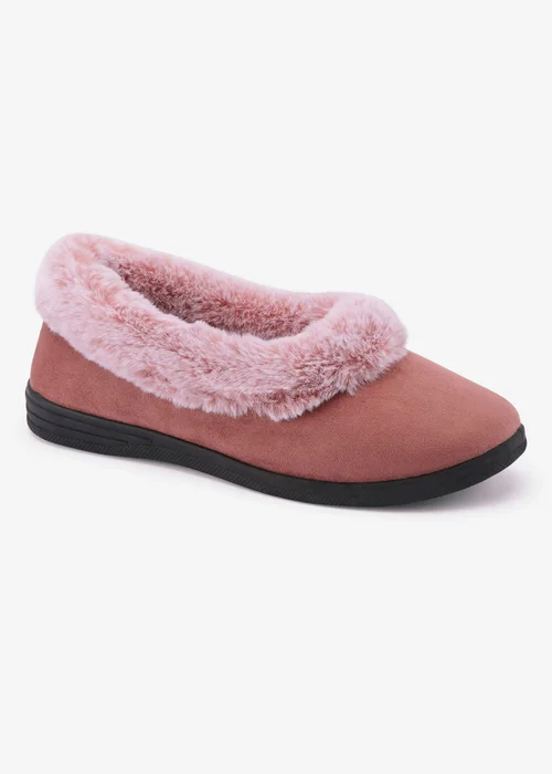 Cotton Traders Vintage Rose Classic Slippers - 7 Image 1