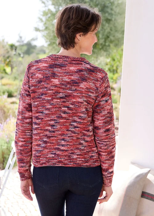 Cotton Traders Rose Chenille Crew Neck Cardigan - 22 Image 3