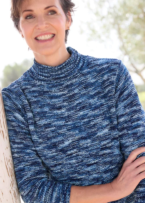 Cotton Traders Navy Chenille Tunic Jumper - 22 Image 4