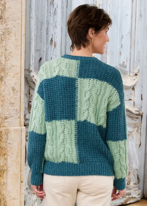 Cotton Traders Kingfisher Patchwork Jumper - 18 Image 3