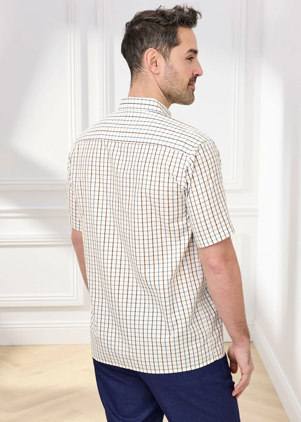 Cotton Traders Bark Short Sleeve Easy-care Shirt - 2XL Image 3