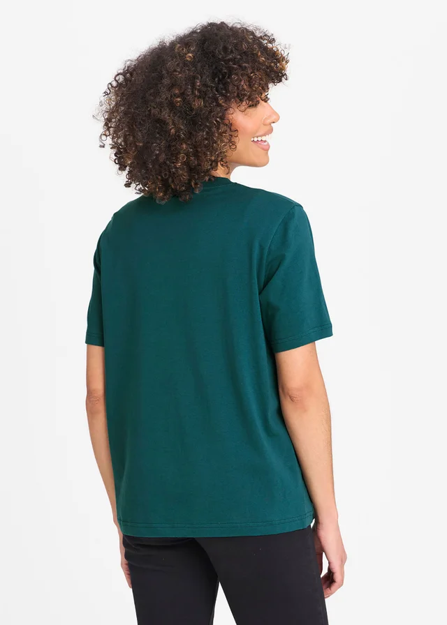 Cotton Traders Dark Teal V Neck T-Shirt