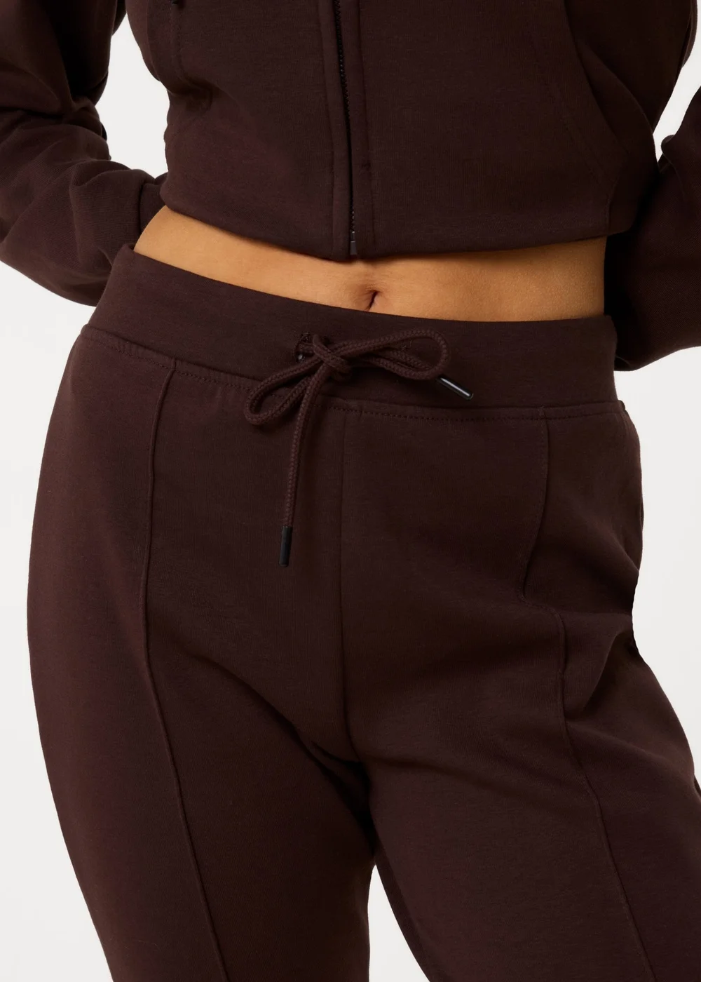 Pink Vanilla Brown Pin Tuck Jersey Flares - L Image 3