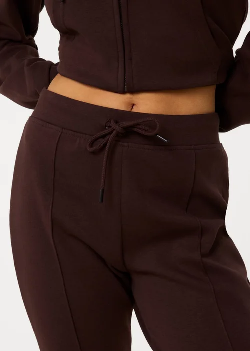 Pink Vanilla Brown Pin Tuck Jersey Flares - L Image 3