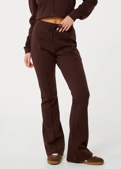 Pink Vanilla Brown Pin Tuck Jersey Flares - L Image 2