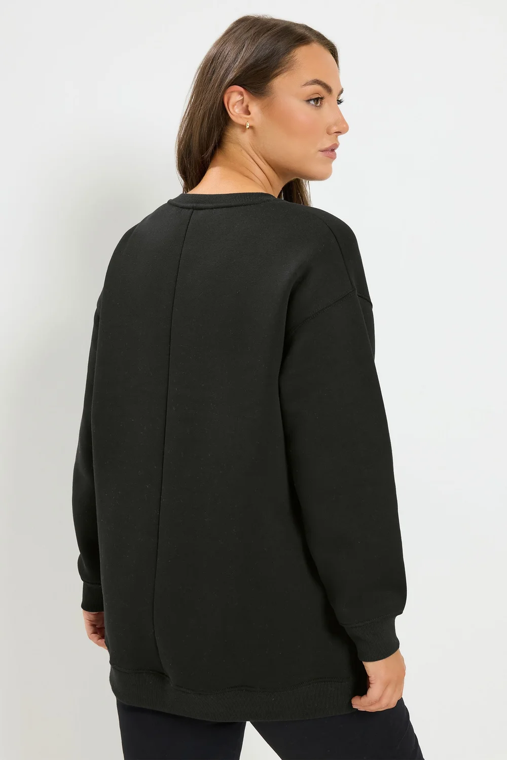 Yours Curve Black Star Long Sleeve Sweatshirt - 26-28 Image 3
