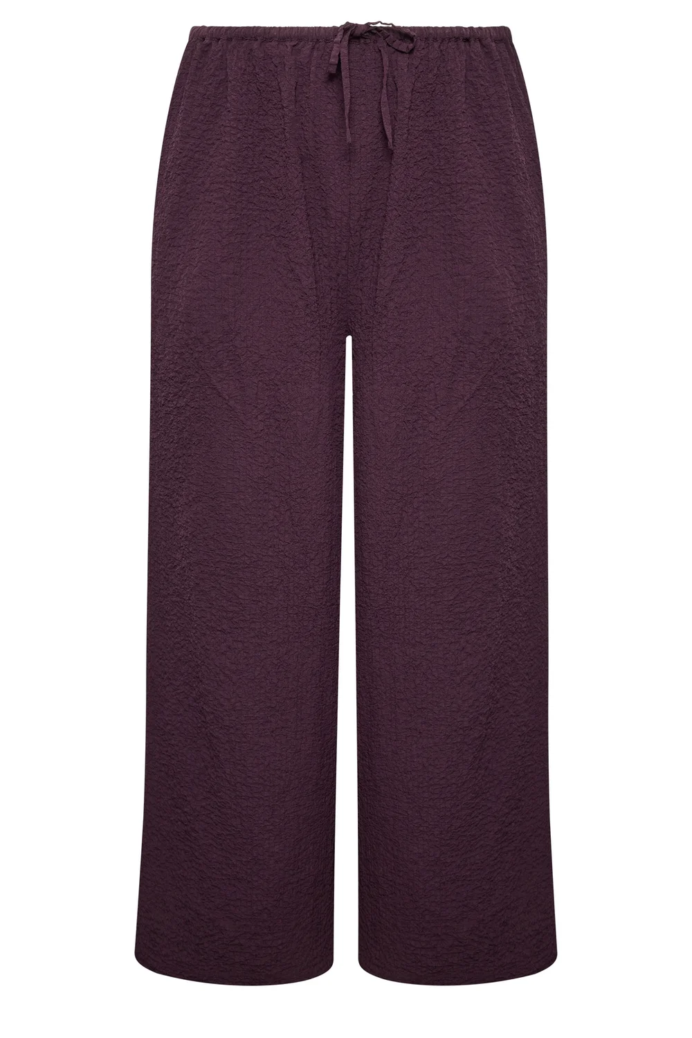Yours Curve Purple Texture Wide Leg Trousers - 18/L30 Image 5