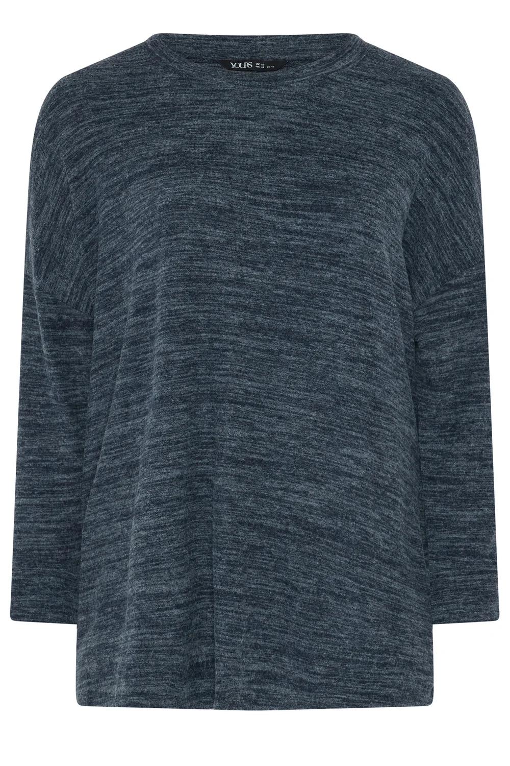 Yours Curve Blue Soft Touch Jumper - 26-28 Image 5