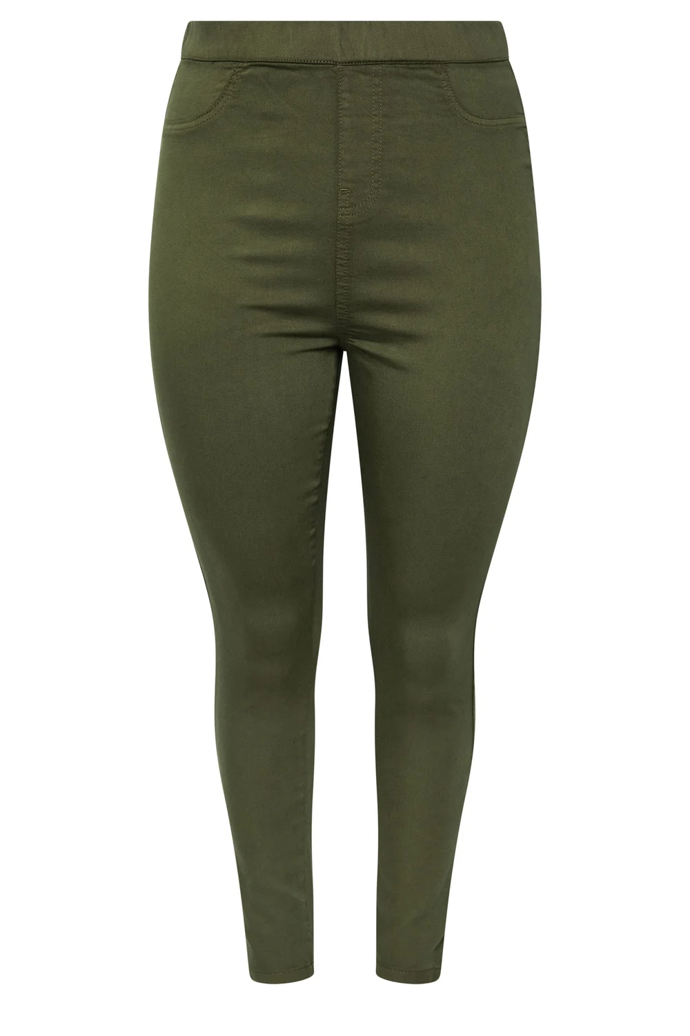 Yours Curve Olive Green Pull On Jenny Jeggings - 12 Image 5