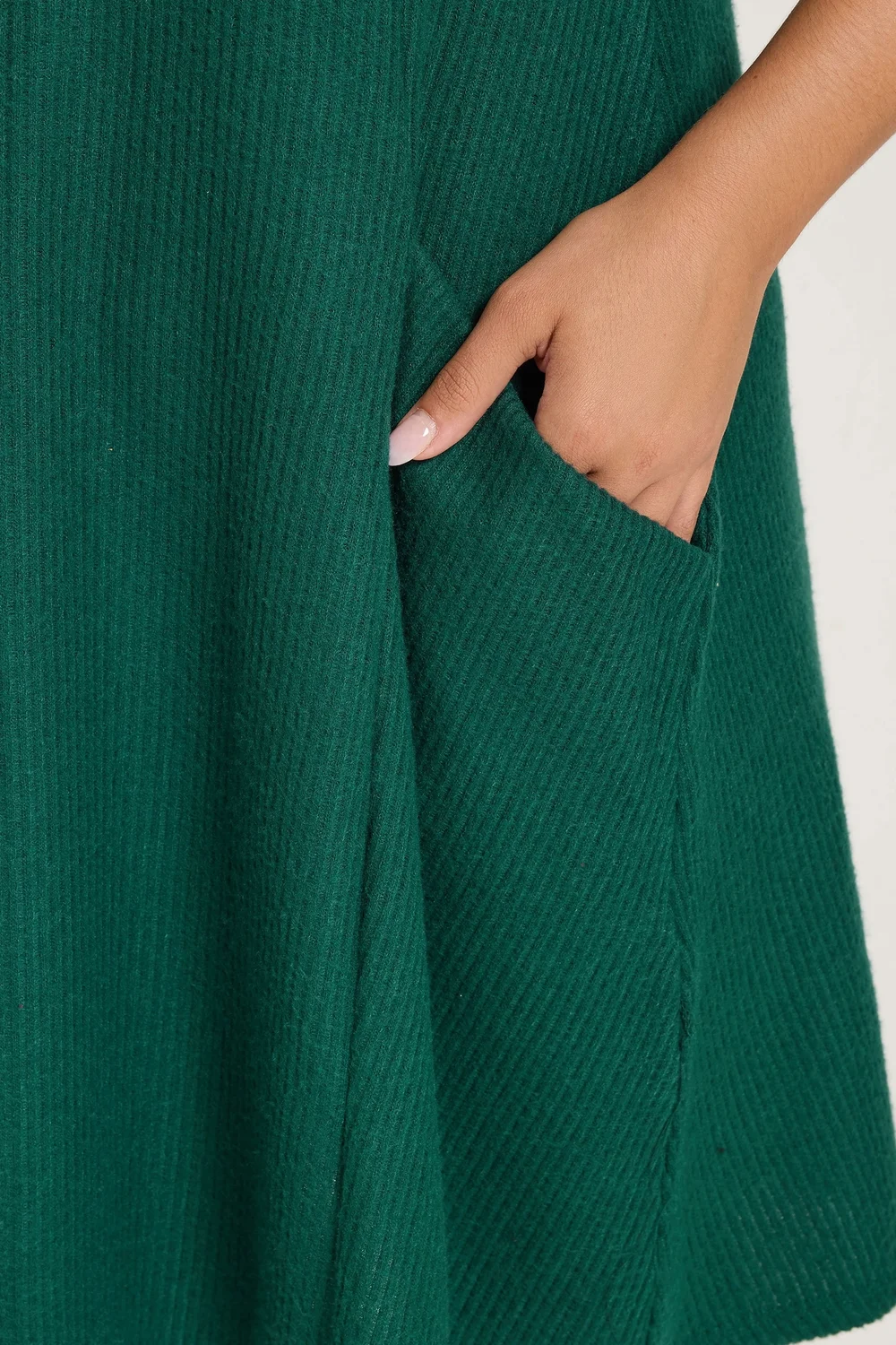 Yours Curve Green Drape Pocket Dress - 18 Image 5