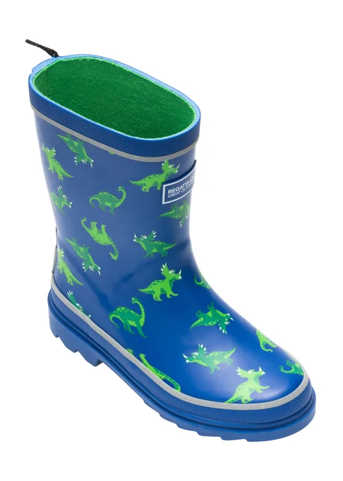 Regatta Blue Dino Mudplay III Waterproof Welly (Younger 7 - Older 5) - 8 infants Image 4
