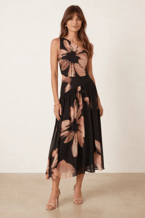 Style Cheat Jasmine One-Shoulder Midi Dress - 12 Image 1