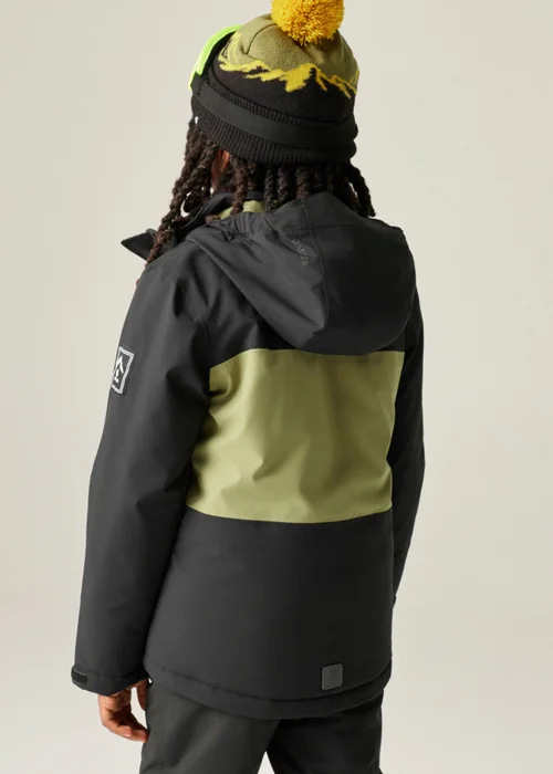 Dare 2b Black/Green Send It II Waterproof Jacket (3-13 years) - 3-4 Yrs Image 3