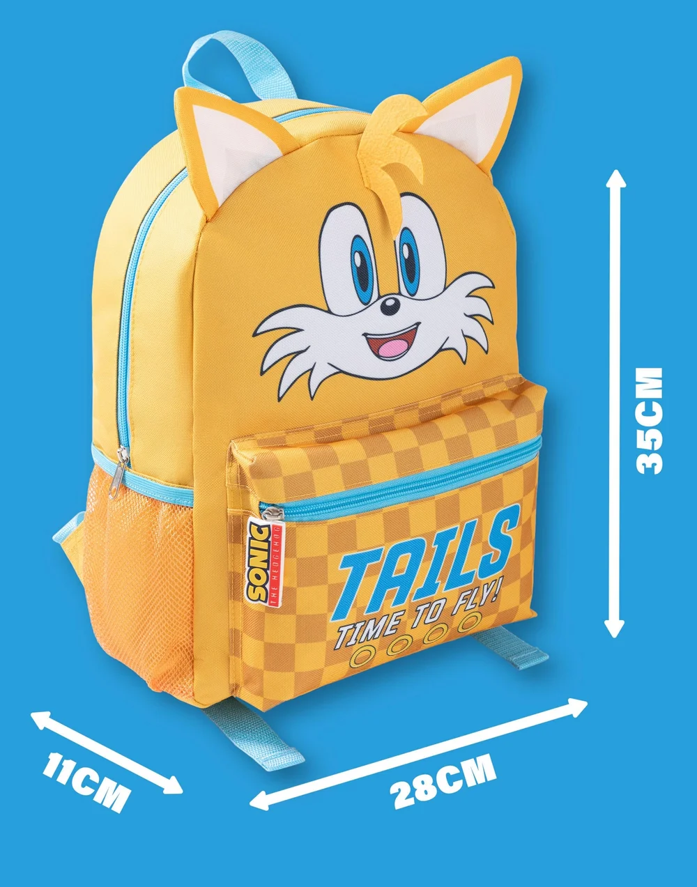 Vanilla Underground Sonic the Hedgehog Unisex Kids Yellow Tails Backpack (One Size) - One Size Adjustable Image 6