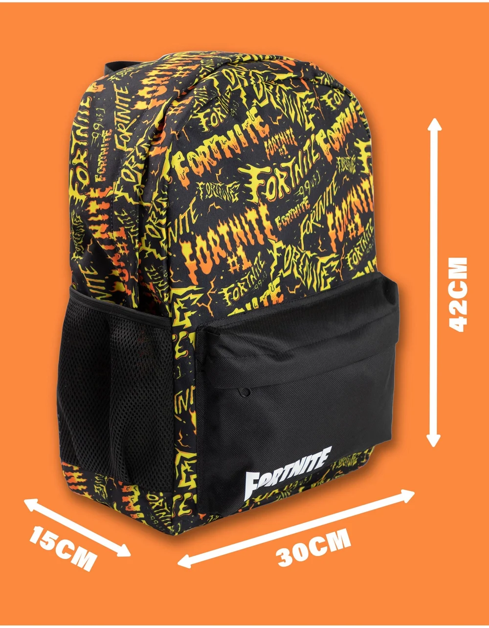 Vanilla Underground Fortnite Unisex Kids Black Logo Backpack (One Size) - One Size Adjustable Image 6