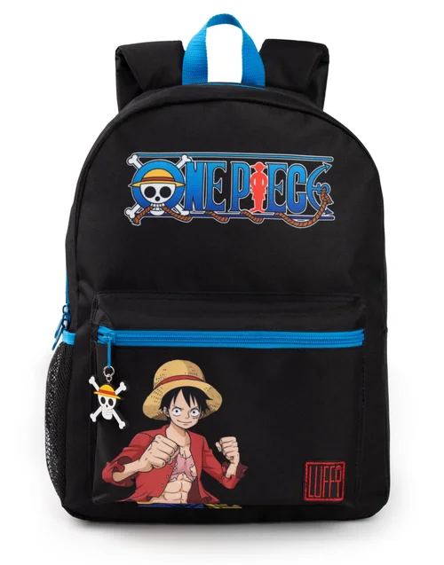 Vanilla Underground One Piece Unisex Kids Black Front Printed Backpack (One Size) - One Size Adjustable Image 1