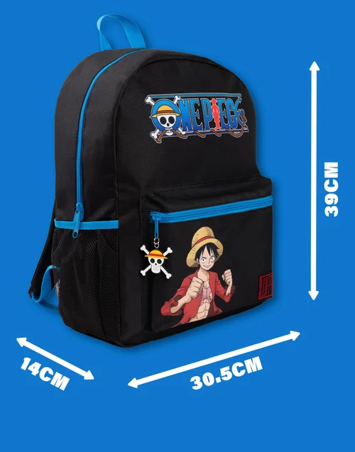 Vanilla Underground One Piece Unisex Kids Black Front Printed Backpack (One Size) - One Size Adjustable Image 3