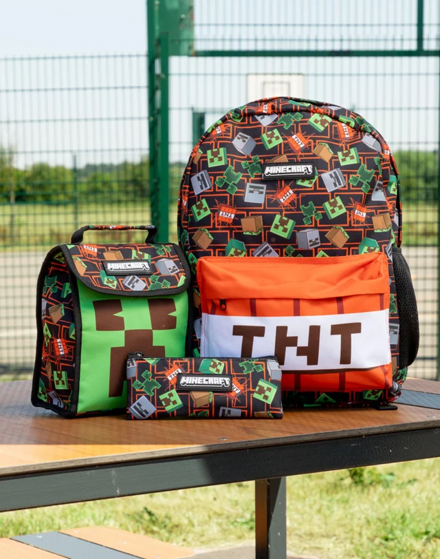 Vanilla Underground Minecraft Unisex Kids Multicoloured TNT 3 Piece Backpack Set (One Size)