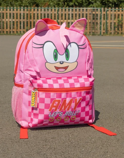 Vanilla Underground Sonic the Hedgehog Unisex Kids Pink Amy Backpack (One Size) - One Size Adjustable Image 2