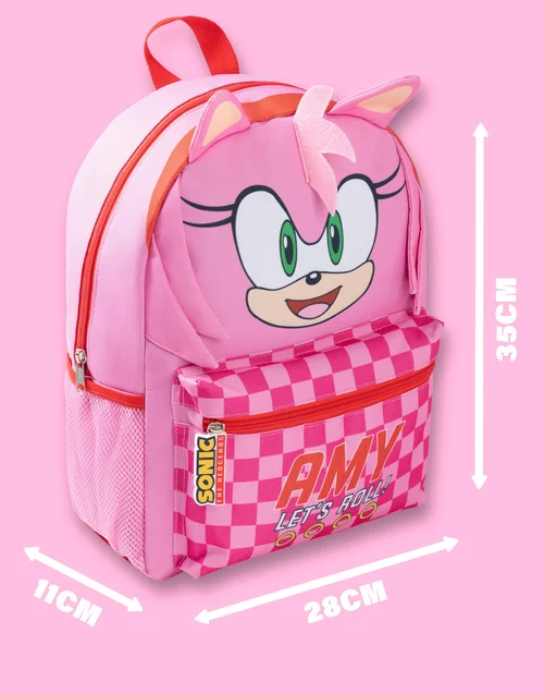 Vanilla Underground Sonic the Hedgehog Unisex Kids Pink Amy Backpack (One Size) - One Size Adjustable Image 6