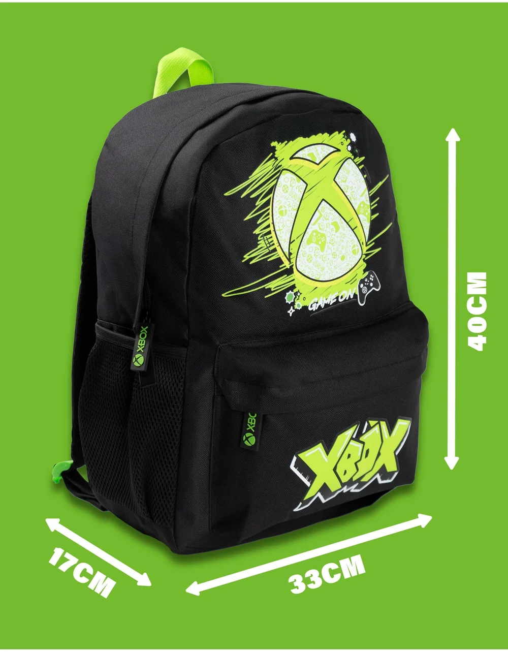 Vanilla Underground Xbox Unisex Kids Black Logo Backpack (One Size) - One Size Adjustable Image 6