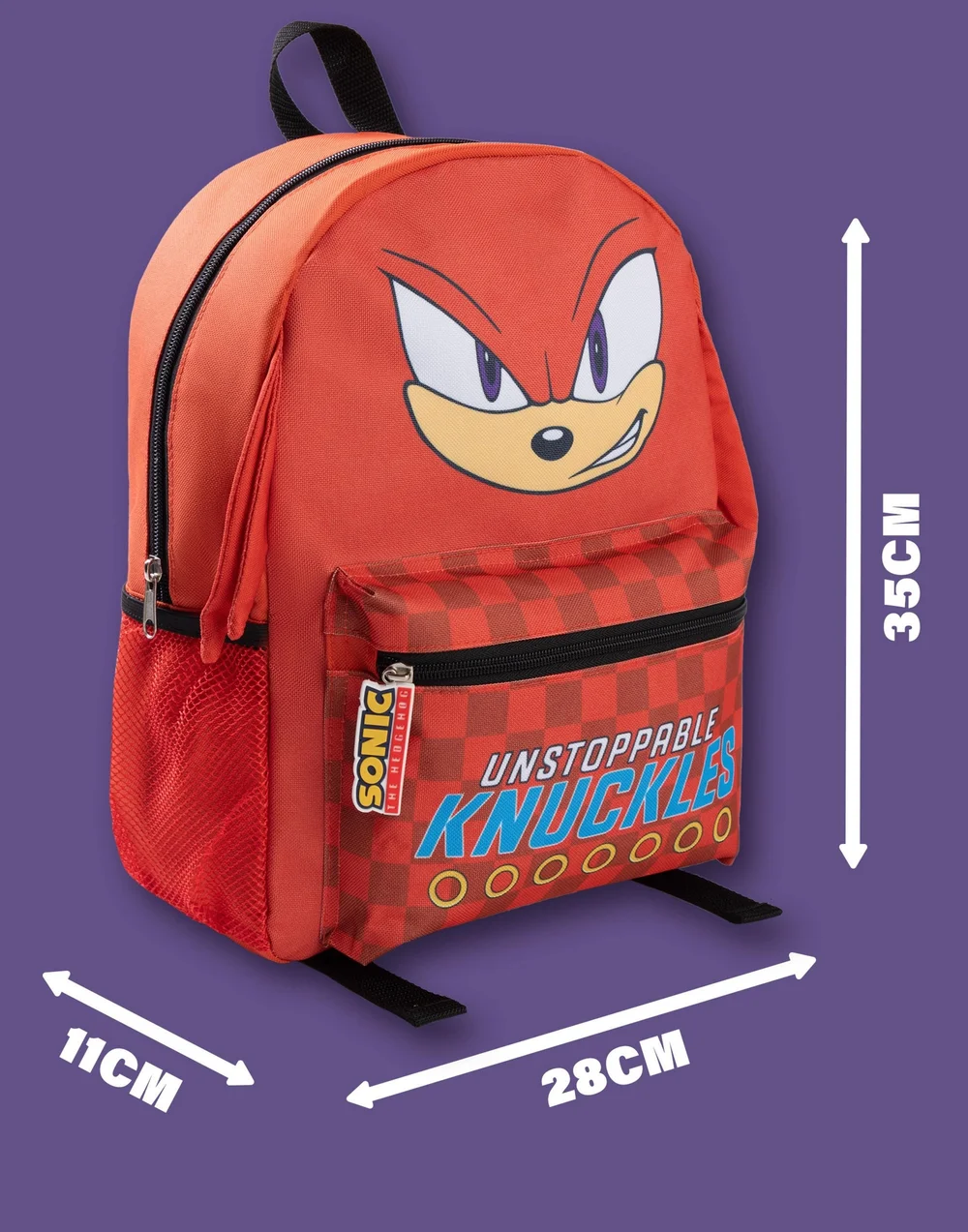 Vanilla Underground Sonic the Hedgehog Unisex Kids Red Knuckles Backpack (One Size) - One Size Adjustable Image 6