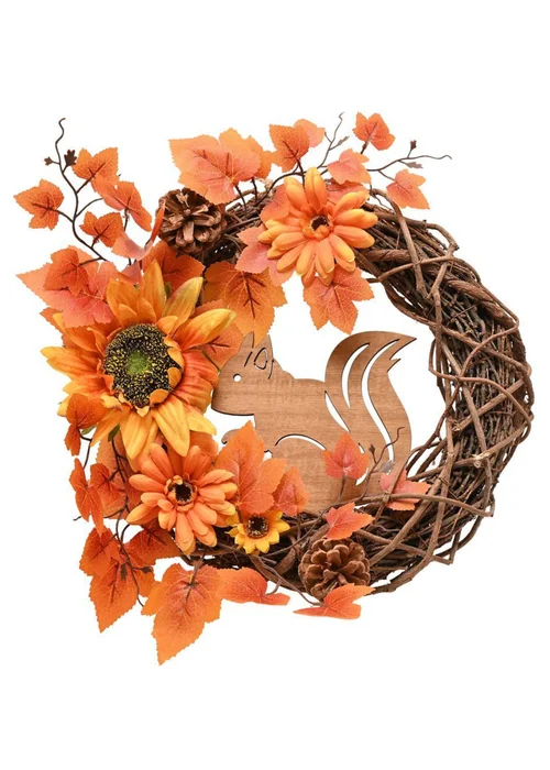 Country Living Handmade Autumn Wreath With A Squirrel - One Size Image 1