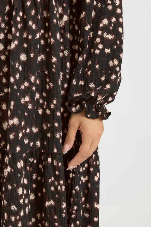 Yours Curve Brown Deer Print Maxi Dress - 30-32 Image 5