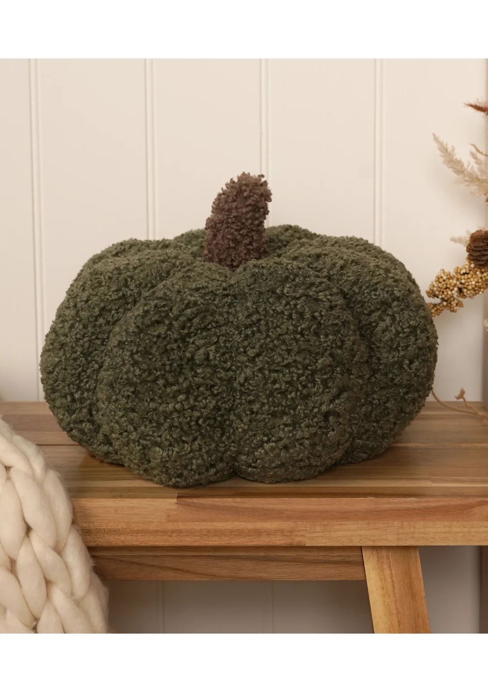 Country Living Pumpkin Cushion - Green - One Size Image 1