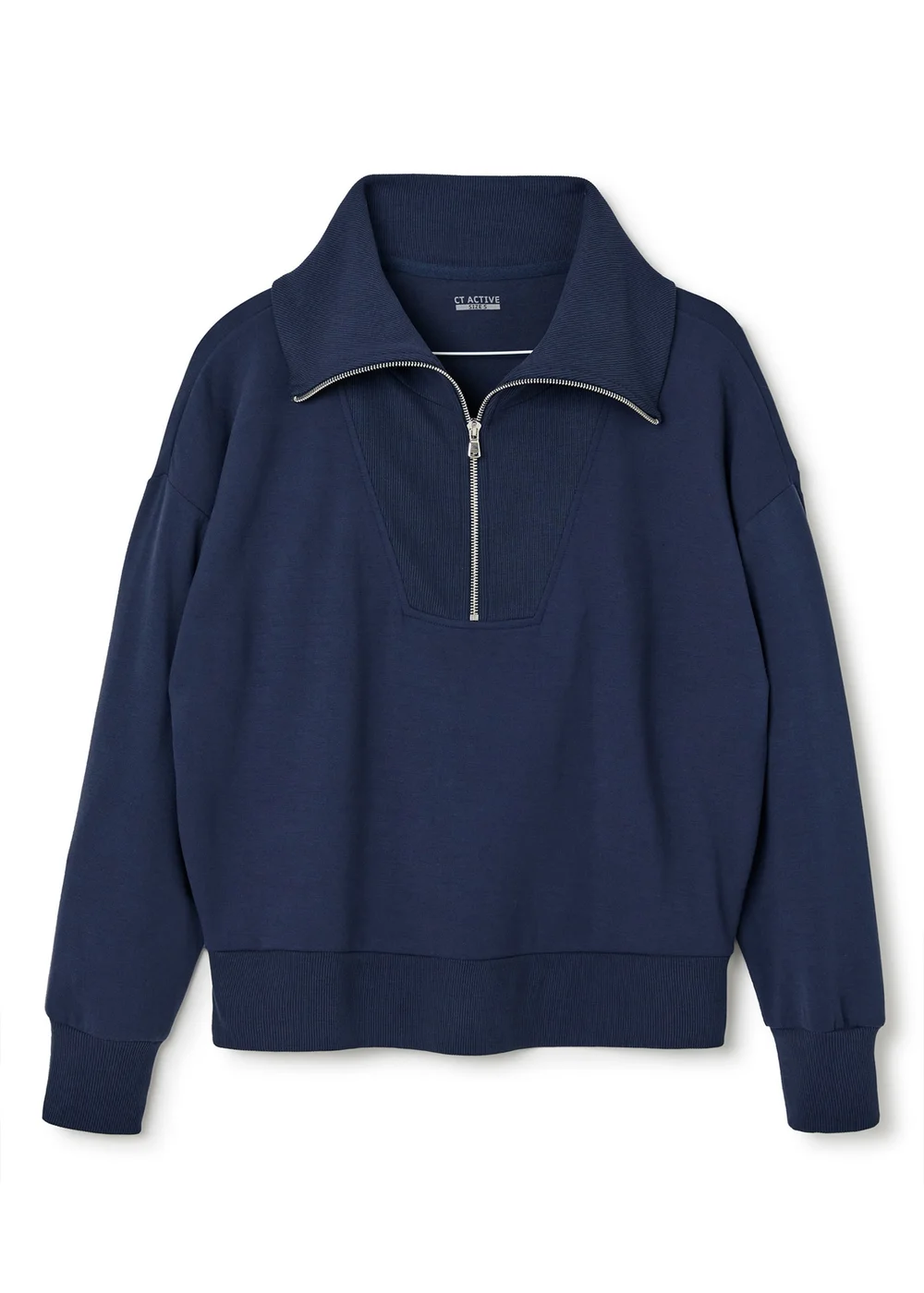 CT Active Dark Sky Relaxed Long Sleeve Half Zip Sweatshirt - S Image 4