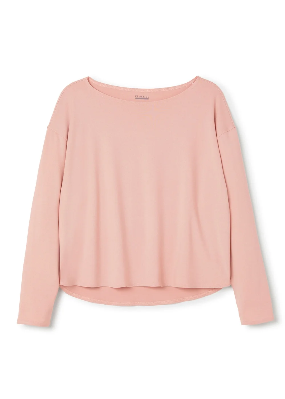 CT Active Pink Blush Oversized Long Sleeve Wide Neck Top - S Image 4