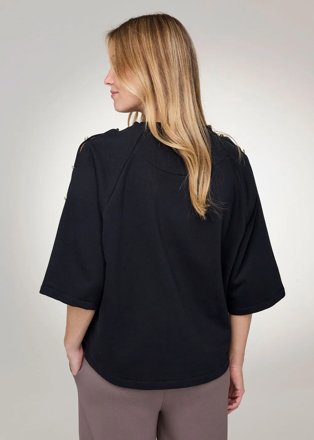 CT Active Black Studded Sleeve Sweatshirt - XL Image 3