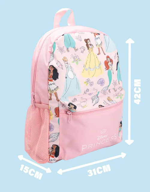 Vanilla Underground Disney Princess Girls Pink Multi Character 4 Piece Backpack Set (One Size) - One Size Image 6