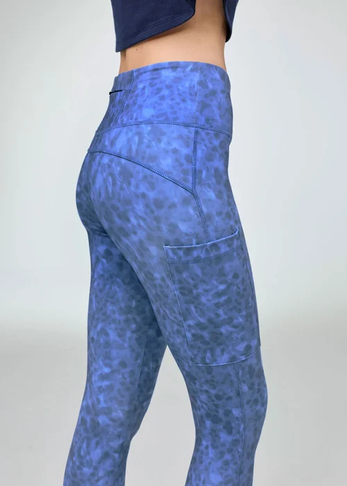 CT Active Pale Sky Stretch Print Leggings With Pockets - 10/L27 Image 3