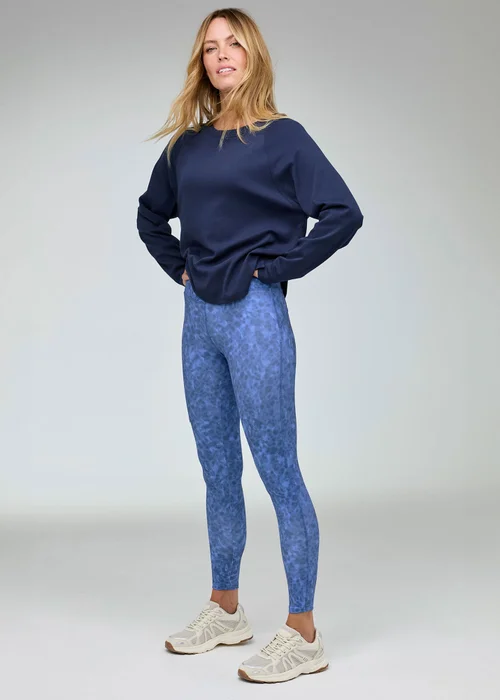 CT Active Pale Sky Stretch Print Leggings With Pockets - 10/L27 Image 2