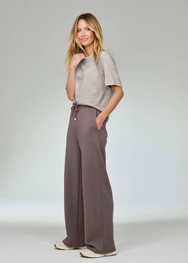 CT Active Dusty Mink Wide Leg Jersey Joggers
