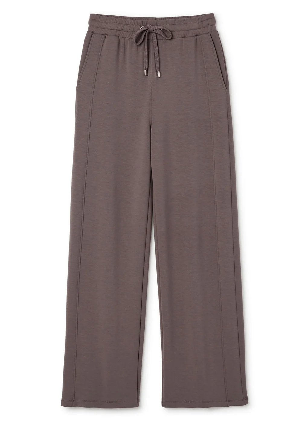 CT Active Dusty Mink Wide Leg Jersey Joggers - 8/L29 Image 4