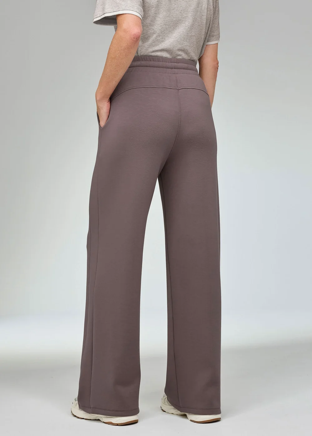 CT Active Dusty Mink Wide Leg Jersey Joggers - 8/L29 Image 3