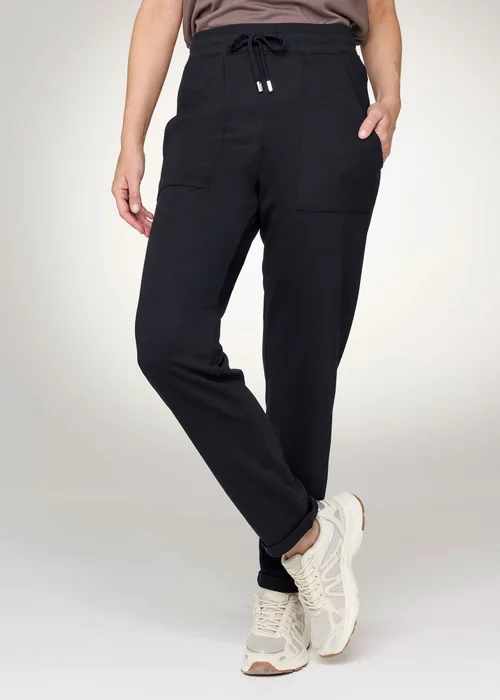 CT Active Black Turn Up Jersey Joggers - 20 Image 2