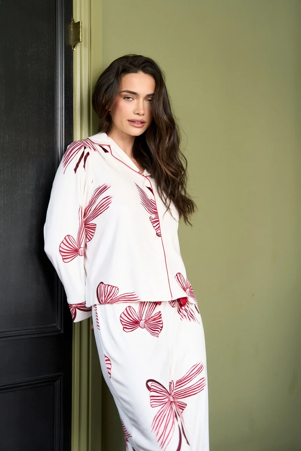 JimJam Bow Cream Print Pyjama - S Image 4